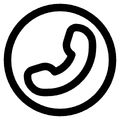 Phone Circle Icon from Plump Line Set