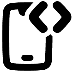 Phone Developer Mode Icon from Plump Solid Set