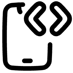 Phone Developer Mode Icon from Plump Line Set