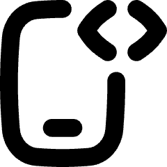 Phone Developer Mode Icon from Flex Solid Set