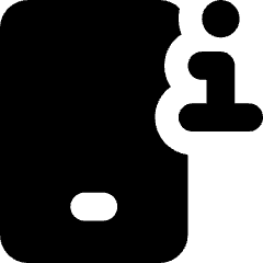 Phone Device Information Icon from Core Solid Set