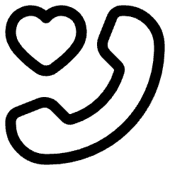 Phone Favorite Heart Icon from Plump Line Set