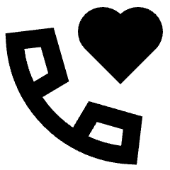 Phone Favorite Heart Icon from Sharp Remix Set