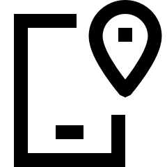 Phone Location Icon from Sharp Line Set