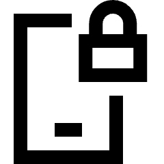 Phone Lock 1 Icon from Sharp Line Set