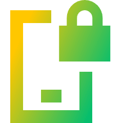 Phone Lock 1 Icon from Sharp Gradient Set