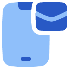 Phone Mail Icon from Plump Flat Set