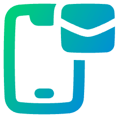 Phone Mail Icon from Plump Gradient Set