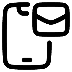 Phone Mail Icon from Plump Line Set