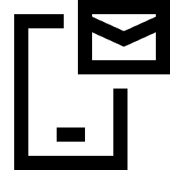 Phone Mail Icon from Sharp Line Set