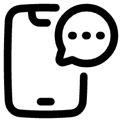 Phone Message Icon from Plump Line Set