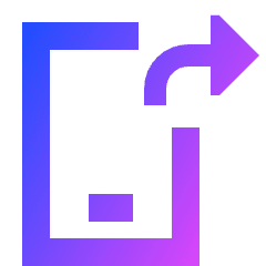 Phone Mobile Screen Share App Shortcut Icon from Sharp Gradient Set