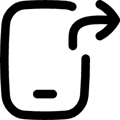 Phone Mobile Screen Share App Shortcut Icon from Flex Line Set
