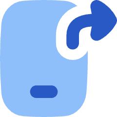 Phone Mobile Screen Share App Shortcut Icon from Flex Flat Set