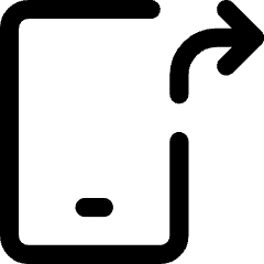 Phone Mobile Screen Share App Shortcut Icon from Core Line Set