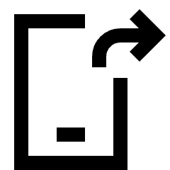 Phone Mobile Screen Share App Shortcut Icon from Sharp Line Set