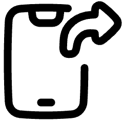 Phone Mobile Screen Share App Shortcut Icon from Plump Line Set