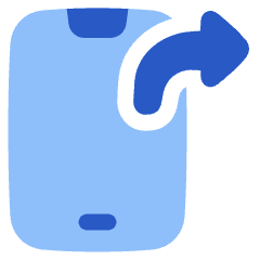Phone Mobile Screen Share App Shortcut Icon from Plump Flat Set
