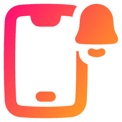 Phone Notification Icon from Plump Gradient Set