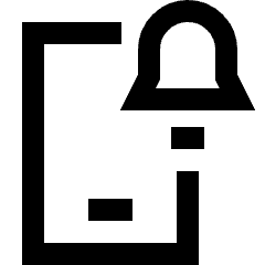 Phone Notification Icon from Sharp Line Set
