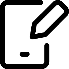 Phone Pen 1 Icon from Core Line Set