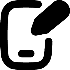 Phone Pen 1 Icon from Flex Solid Set