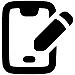 Phone Pen 1 Icon from Plump Solid Set