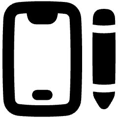 Phone Pen 2 Icon from Plump Solid Set