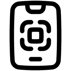 Phone Qr Icon from Plump Line Set