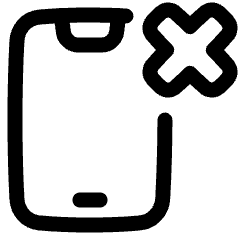 Phone Remove Deny Icon from Plump Line Set