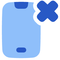 Phone Remove Deny Icon from Plump Flat Set