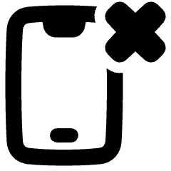 Phone Remove Deny Icon from Plump Solid Set