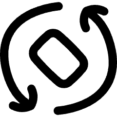 Phone Rotate Mobile Icon from Flex Line Set