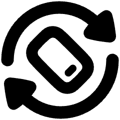 Phone Rotate Mobile Icon from Plump Solid Set