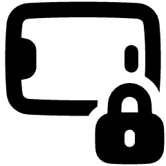 Phone Screen Lock Landscape Icon from Plump Solid Set