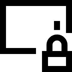 Phone Screen Lock Landscape Icon from Sharp Line Set