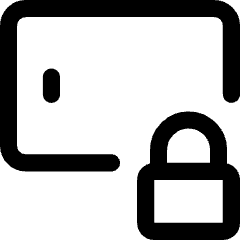 Phone Screen Lock Landscape Icon from Core Line Set