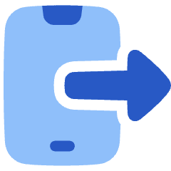 Phone Send To Mobile Icon from Plump Flat Set