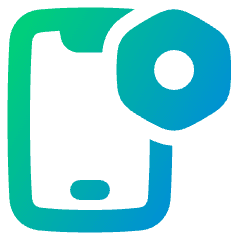 Phone Setting Bolt Nut Icon from Plump Gradient Set