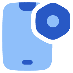 Phone Setting Bolt Nut Icon from Plump Flat Set