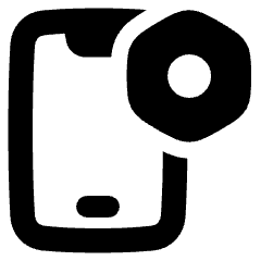 Phone Setting Bolt Nut Icon from Plump Solid Set