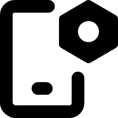 Phone Setting Bolt Nut Icon from Core Solid Set