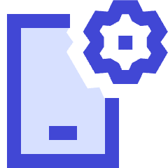 Phone Setting Bolt Nut Icon from Sharp Duo Set