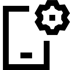 Phone Setting Bolt Nut Icon from Sharp Line Set