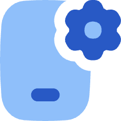 Phone Setting Gear Icon from Flex Flat Set