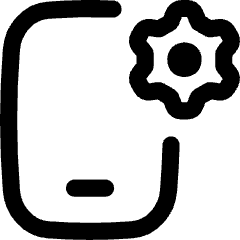 Phone Setting Gear Icon from Flex Line Set