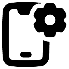 Phone Setting Icon from Plump Solid Set