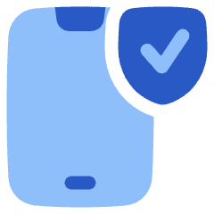 Phone Shield Icon from Plump Flat Set