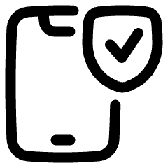 Phone Shield Icon from Plump Line Set