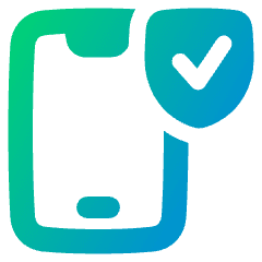 Phone Shield Icon from Plump Gradient Set